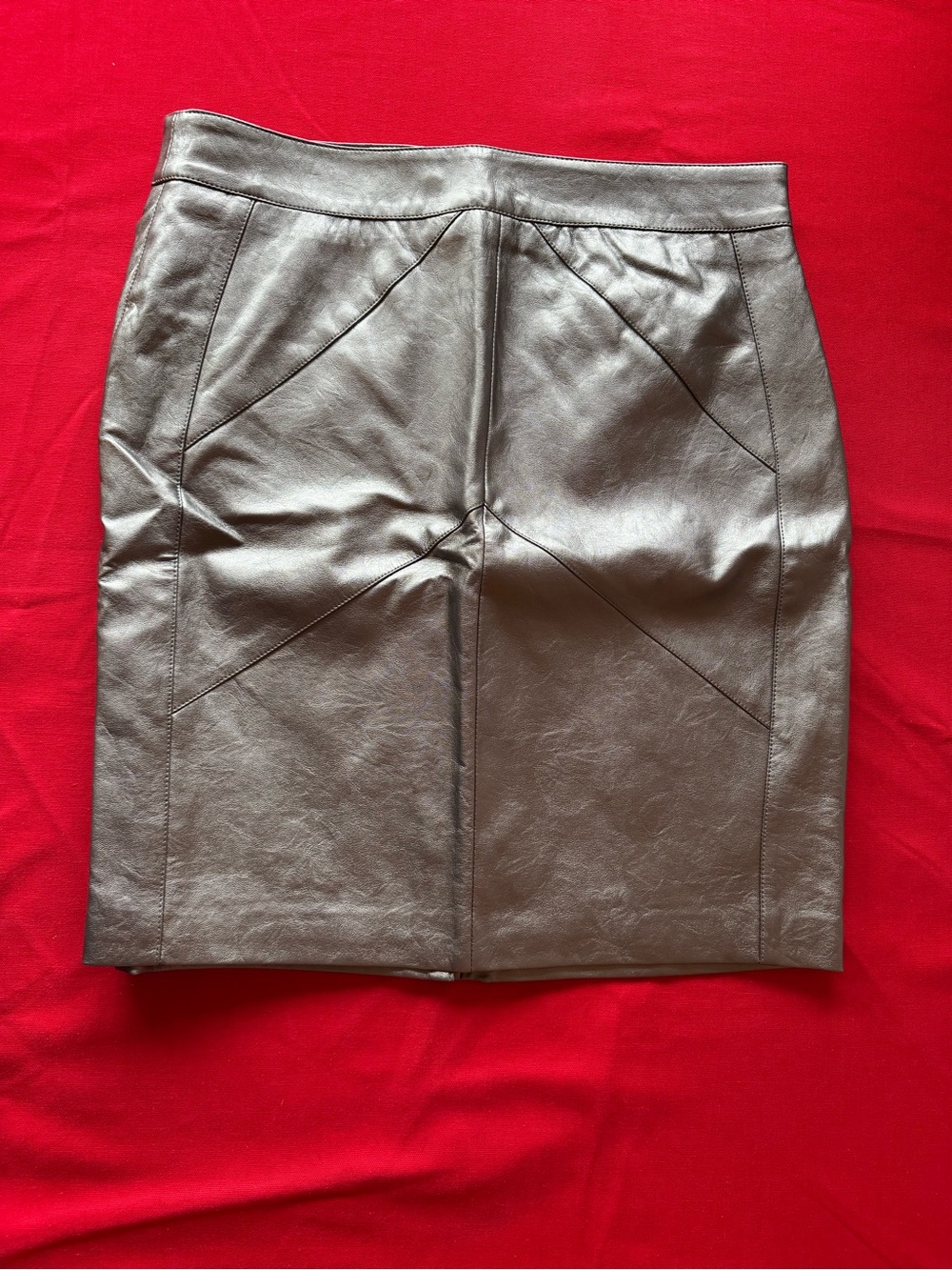 DKNY Women’s Metallic Faux Leather Pencil Skirt Size US 8 NWT
